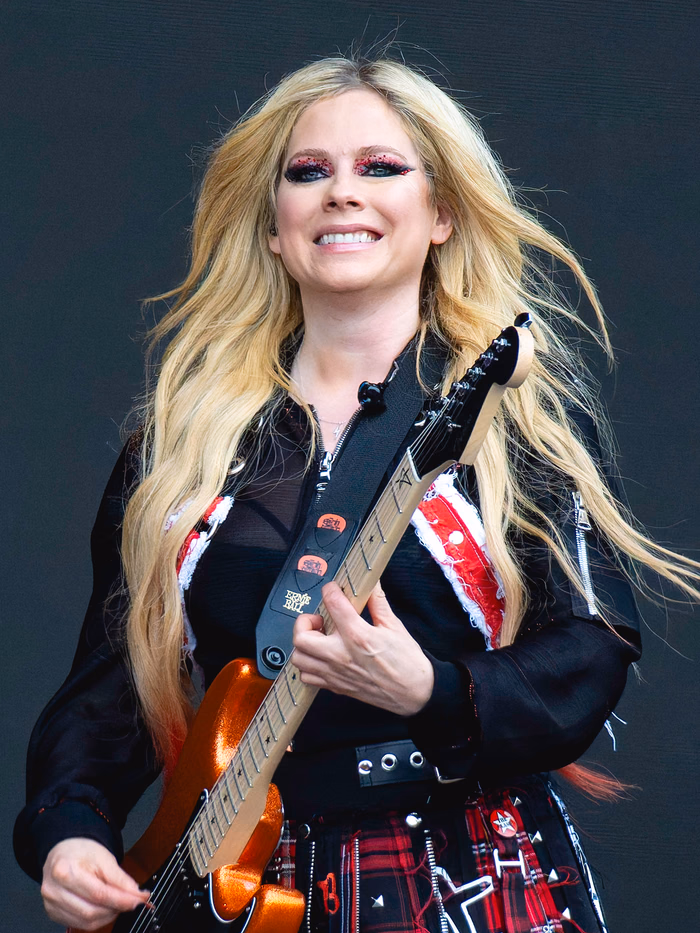 Avril Lavigne performing at Glastonbury Festival in 2024