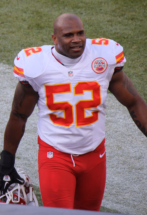 Brandon Siler wearing a Kansas City Chiefs jersey in 2012
