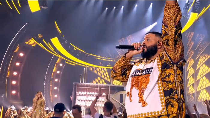 DJ Khaled performing on stage at the 2018 MTV Video Music Awards