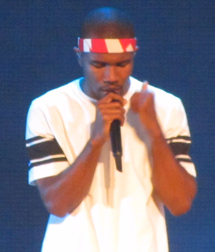 Frank Ocean performing on stage in 2013