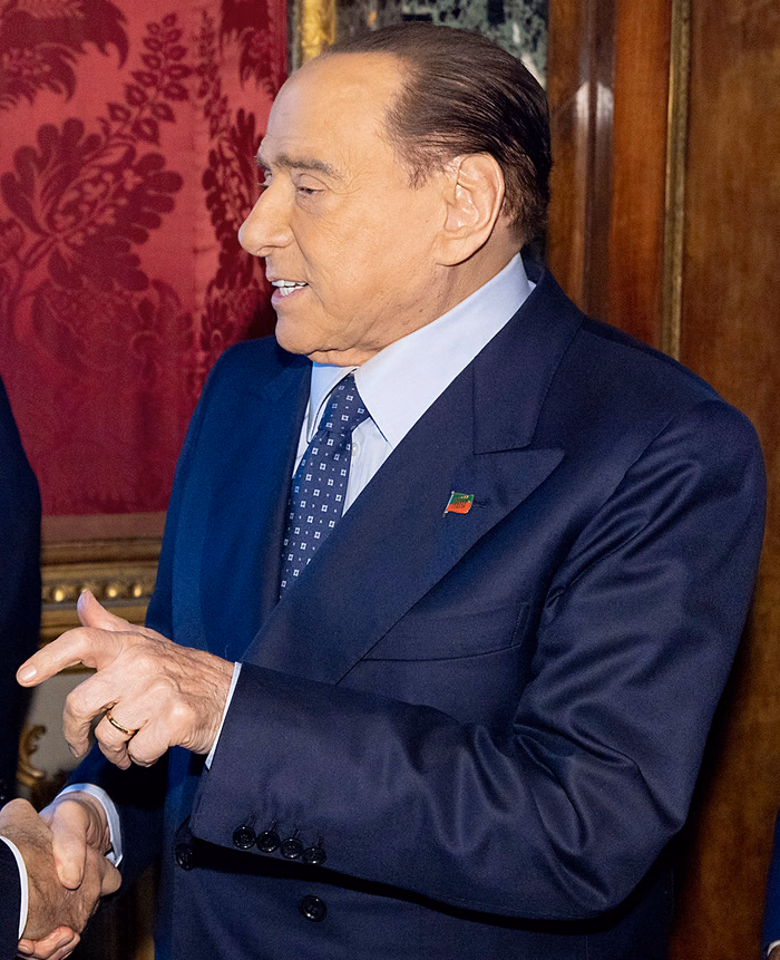 Silvio Berlusconi at an official event in 2022